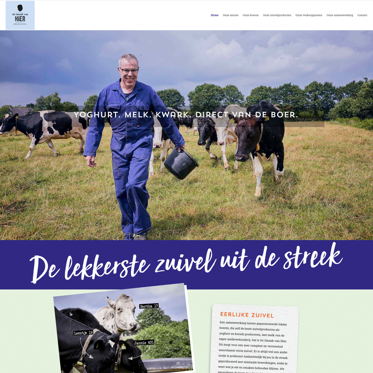 Website De smaak van Hier